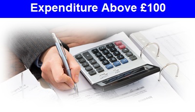 Expenditure above £100 icon
